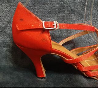 Zapatos de baile con tiras, naranja N°39