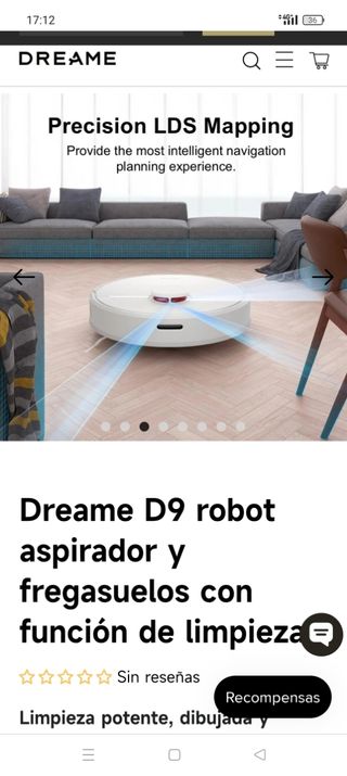 Robot dreame D9 como nuevo.