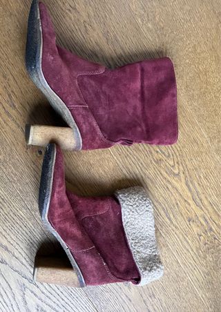 Botas piel Bimba y Lola número39 color Burdeos