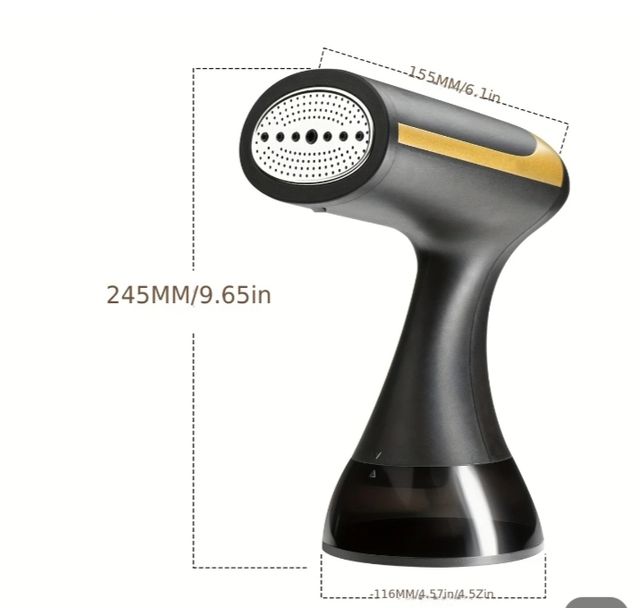 Plancha portátil de mano con vapor.