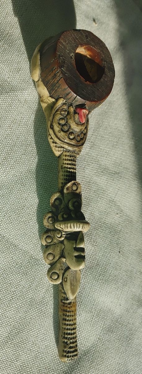 Decoracion figura resina coco Maya