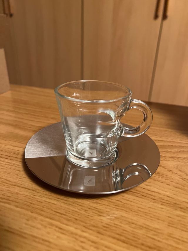 2 Vasos con platillos café expresso