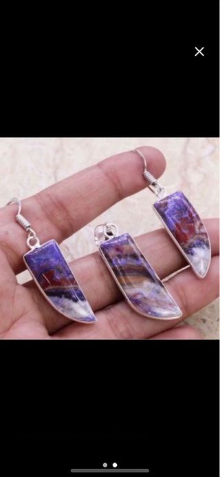 Colgante y pendientes Lace Crazy Agatha baño plata