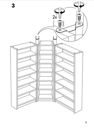 Billy Ikea 2 Herrajes esquina