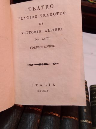 Opere di Vittorio Alfieri in 22 tomi 1809