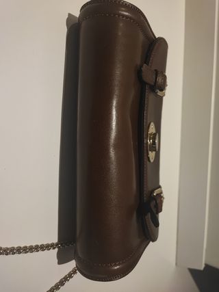 Bolso piel marrón Massimo Dutti 
