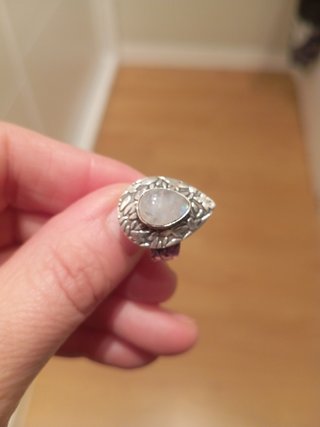 Anillo plata con piedra luna natural