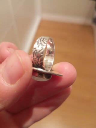 Anillo plata con piedra luna natural