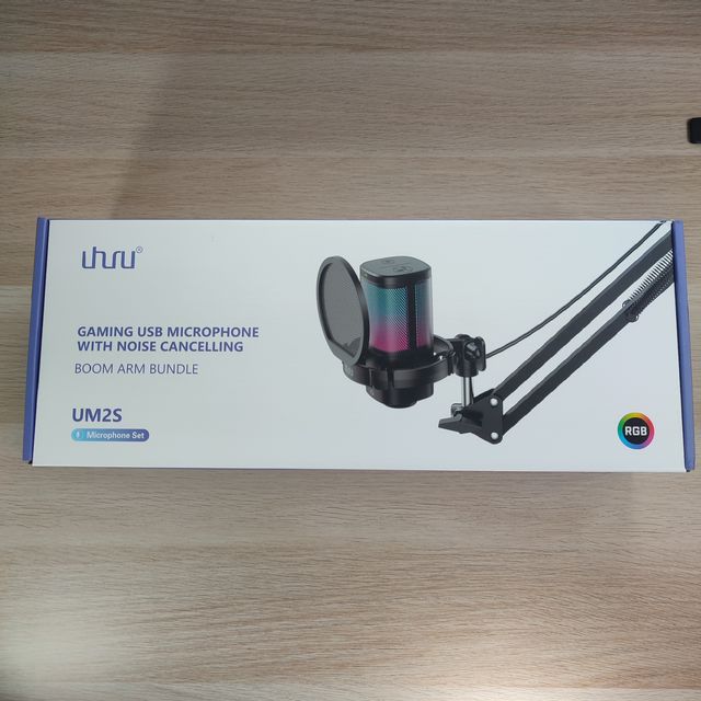 Micrófono USB con luces RGB