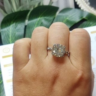 anillo de plata moissanita 5.0ct