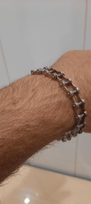 Pulsera cadena de bicicleta..