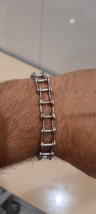 Pulsera cadena de bicicleta..