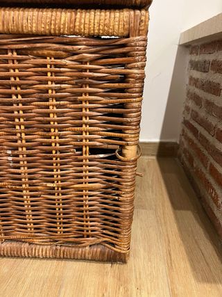 Baúl mimbre Ikea grande