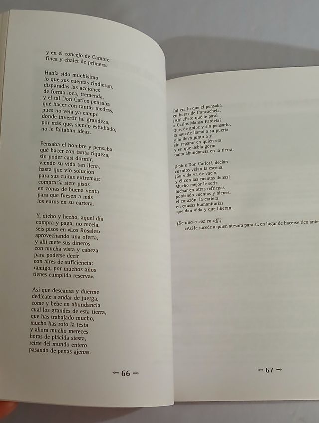 PARÁBOLAS, Escenificacion de 25..