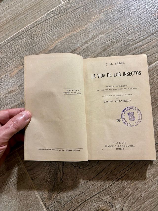 La vida de los insectos de Fabre