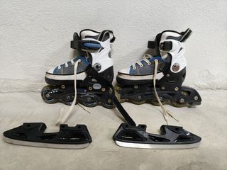 Patines mixtos ruedas y hielo 