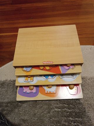 Puzzle madera tres en uno 