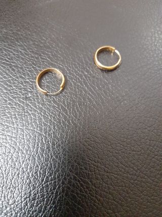 pendientes aros 18 kilates
