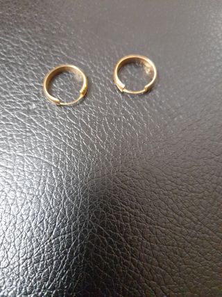 pendientes aros 18 kilates