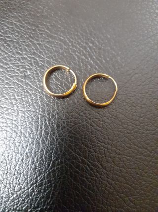 pendientes aros 18 kilates