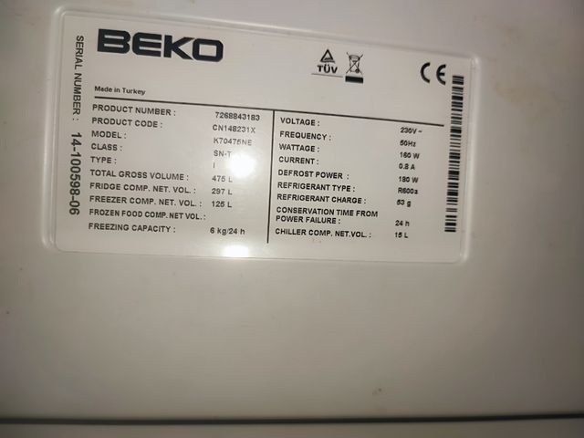 Accesorios de nevera Beko