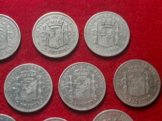 Arras 13 monedas plata 2 pesetas