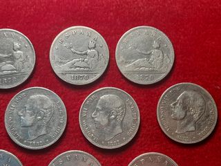 Arras 13 monedas plata 2 pesetas
