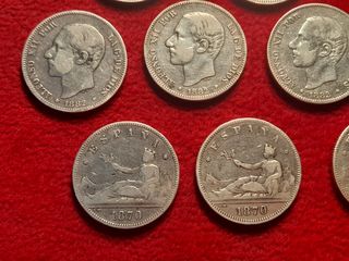 Arras 13 monedas plata 2 pesetas