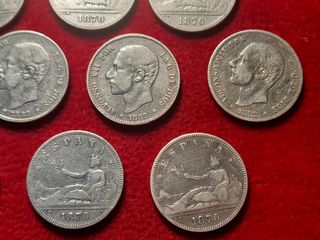 Arras 13 monedas plata 2 pesetas