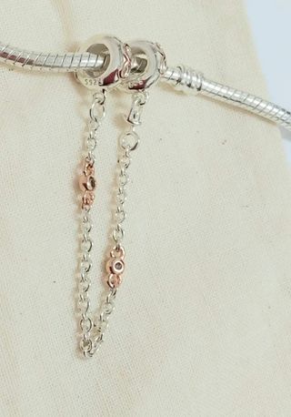 Cadena seguridad Infinito plata de ley