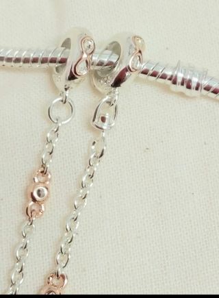 Cadena seguridad Infinito plata de ley