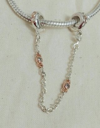 Cadena seguridad Infinito plata de ley