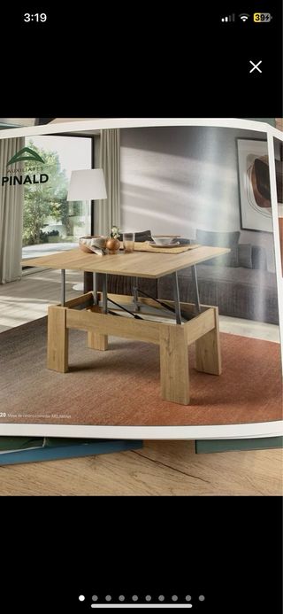 Mesa baja de salon extensible venge