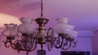 Lampara antigua bronce