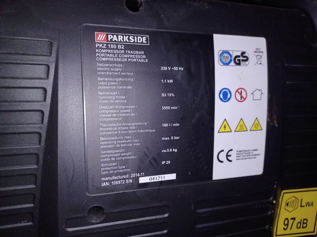 Compresor electrico Parkside