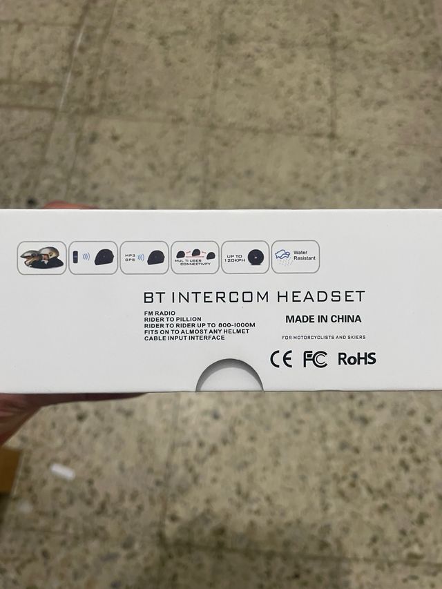 Casco da moto Intercom