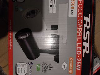 Foco de Carril «Trifásico» Óptica Fija 25W Negro