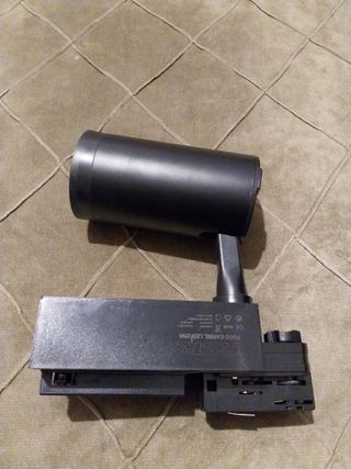 Foco de Carril «Trifásico» Óptica Fija 25W Negro