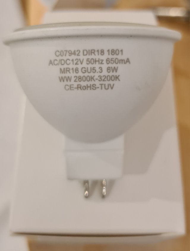 25 Bombillas remplazo luz alogena 6w