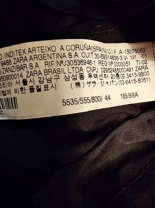 Traje 2 piezas Zara