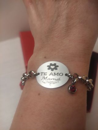 🌺 PULSERAS MAMÁ🧑🍼DE ACERO