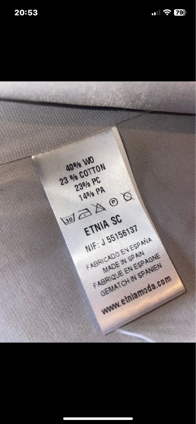 Chaqueta de lana gris perla