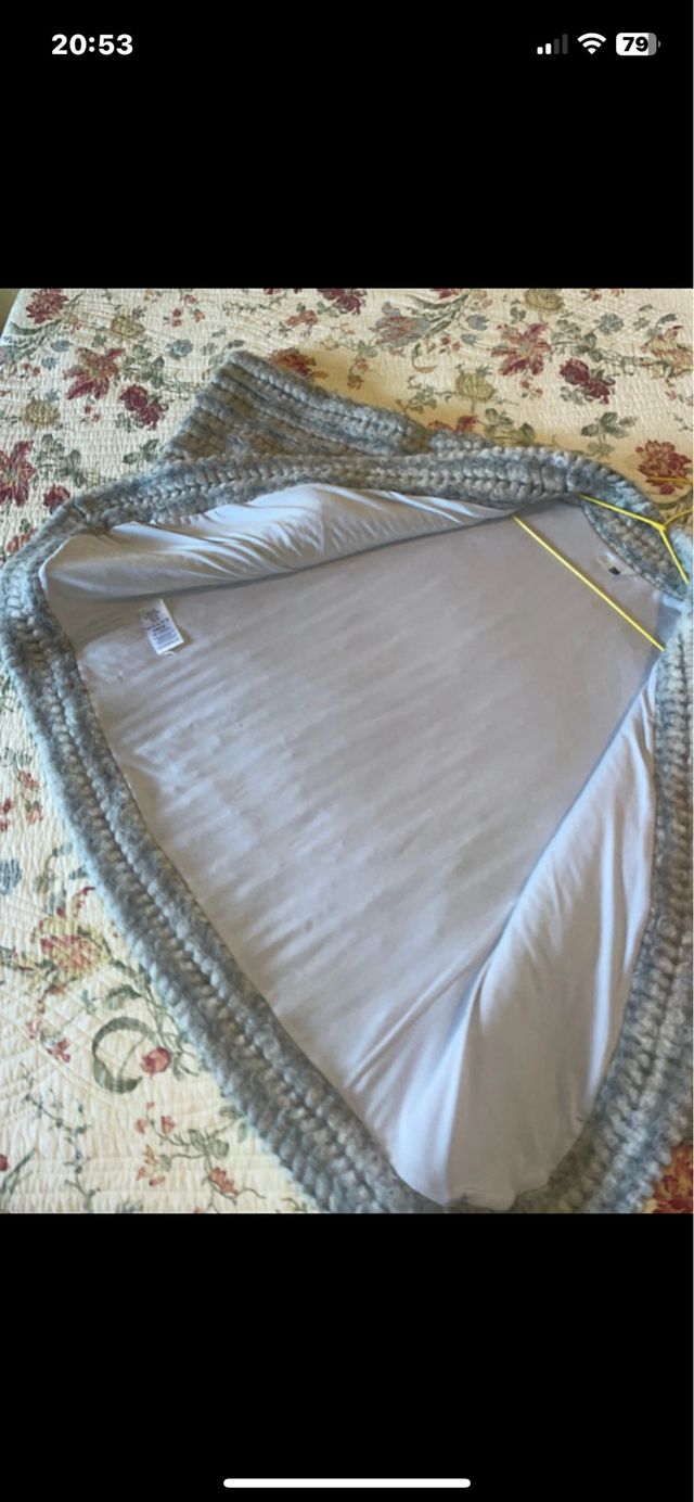 Chaqueta de lana gris perla