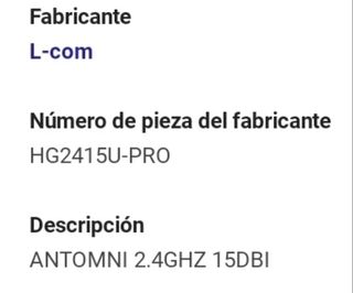 Antena inalambrica de radiofrecuencia