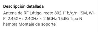Antena inalambrica de radiofrecuencia