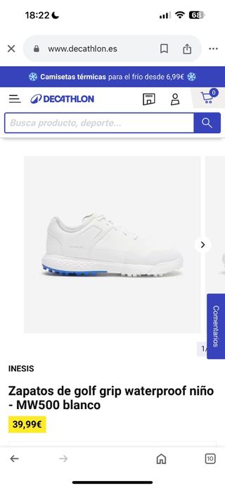 Zapatos de golf grip waterproof niño