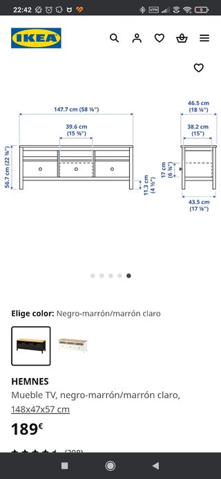 Mueble TV Hemnes ikea