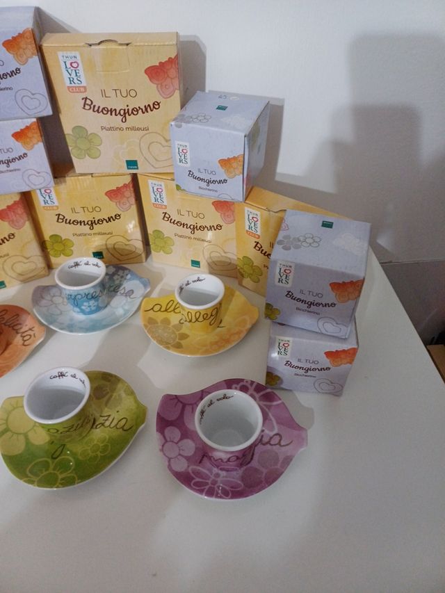 Thun set 5 Piattini e Bicchierini