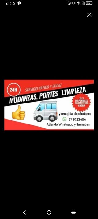 Todo tipo de portes y mudanzas