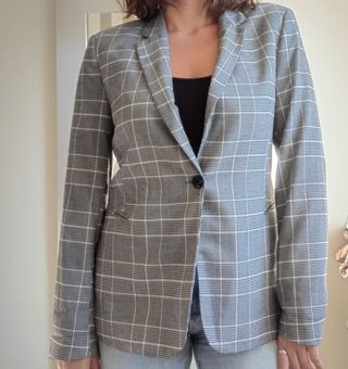 Blazer gris a cuadros talla Xl nueva Stradivarius